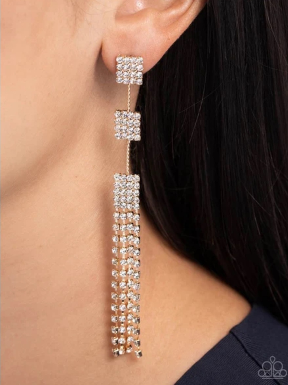 ⚪️💎⚪️ “FIERCELY FREE-FALLING” GOLD POST EARRINGS ~ PAPARAZZI❗️ ⚪️💎⚪️